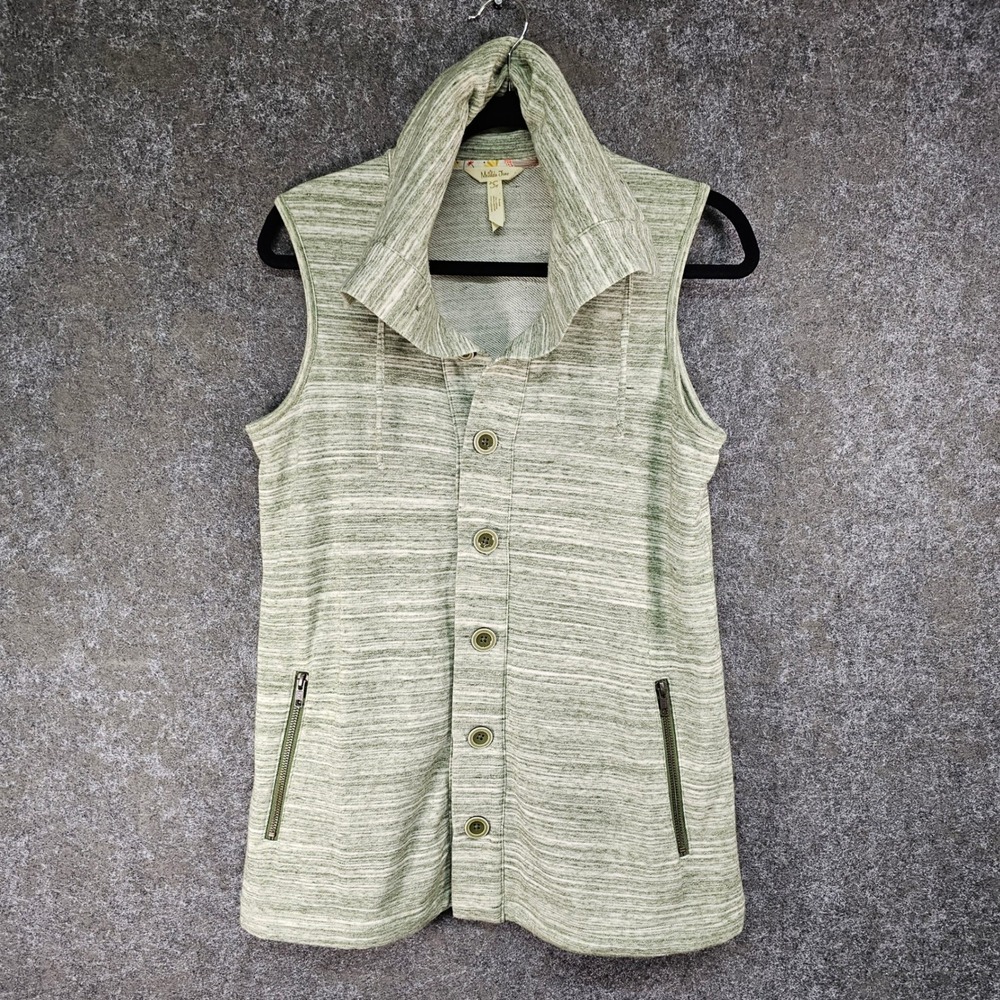 Matilda Jane "Out the Door" Knit Vest, Heather Green, Cotton Poly, Small